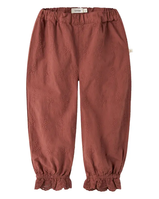 Παντελόνι Lil'Atelier με κεντητά στοιχεία 100% οrganic cotton