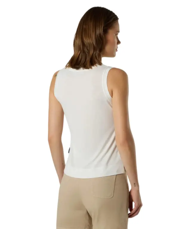 North Sails - Γυναικεία Αμάνικη Μπλούζα Slub Jersey Tank Top 093631-000-0105 Λευκό 3