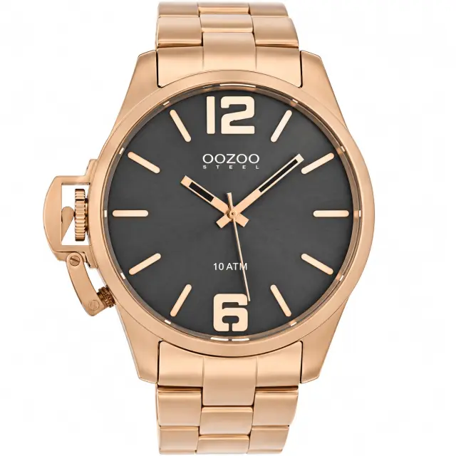 Unisex Ρολόι OOZOO Steel Rose Gold με Γκρι Καντράν OSGR12