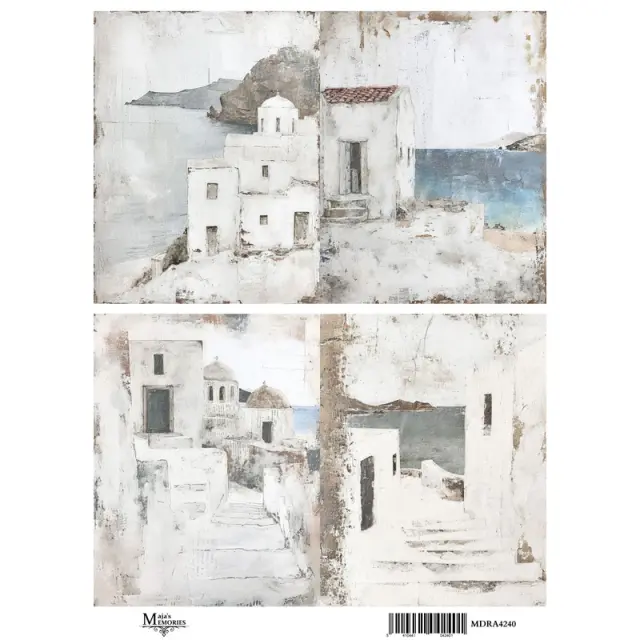 Ριζόχαρτο Maja's Memories, 22.5x32cm, Νησιώτικα τοπία, MDRA4240