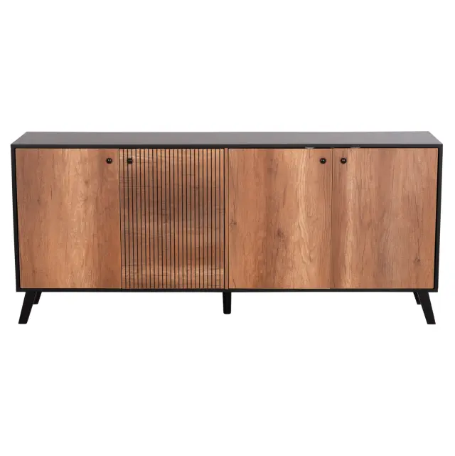 ΜΠΟΥΦΕΣ ΜΕΛΑΜΙΝΗΣ FB99446.11 ΜΑΥΡΟ-ΦΥΣΙΚΟ 180x40x78.6Υεκ. 3