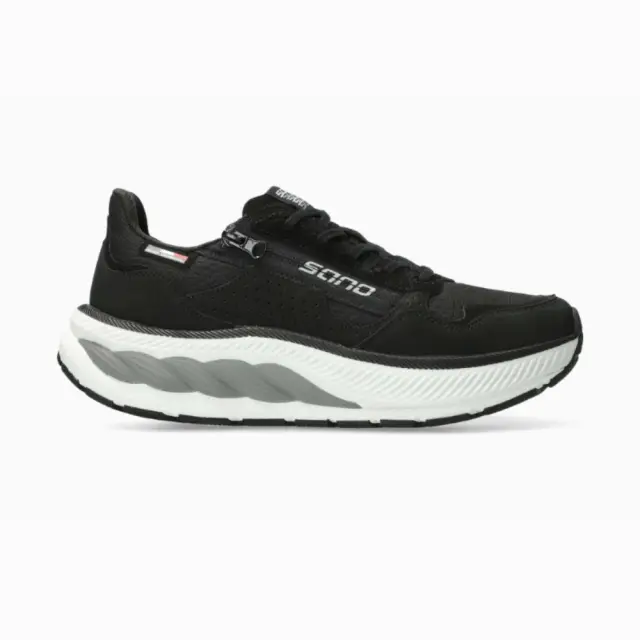 Mephisto/Sano Sneakers Ανδρικό δέρμα/ύφασμα Μαύρο SAN/STRIDE BLACK - 46