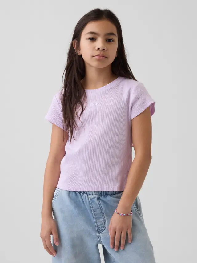 Παιδική Arch Logo Rib Μπλούζα PALE LILAC