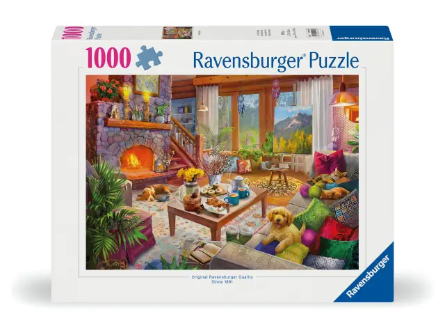 Ravensburger - Puzzle Cozy Cabin 1000p 12000293 - Toys