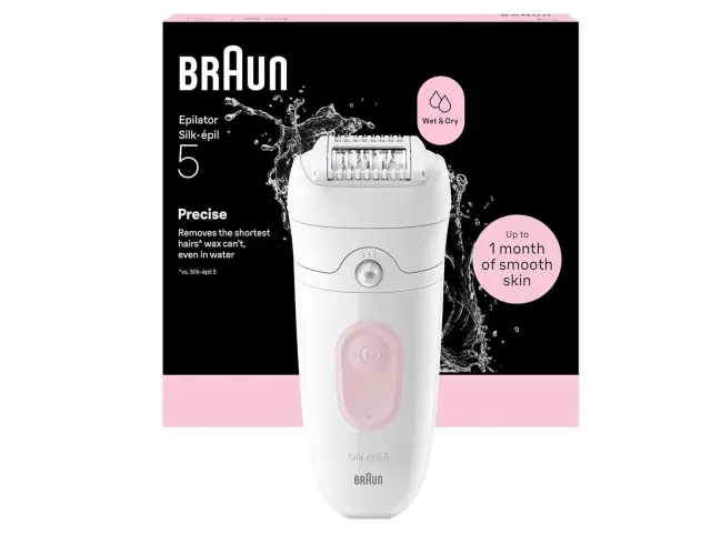 Αποτριχωτική Μηχανή Braun Silk Epil 5 Wet&Dry SE5-000 με 2 ταχύτητες - PinkSE5-000 2