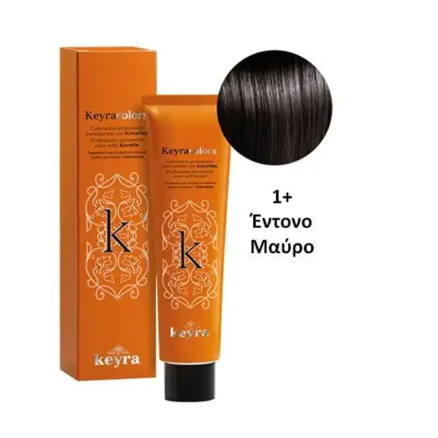 Keyra Επαγγελματική Βαφή Μαλλιών 100ml No1+- Έντονο Μαύρο