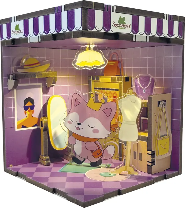 Sycomore Κατασκευή 3D Δωματίου με Φωτισμό / Chibi Box (4 σχέδια) Fox