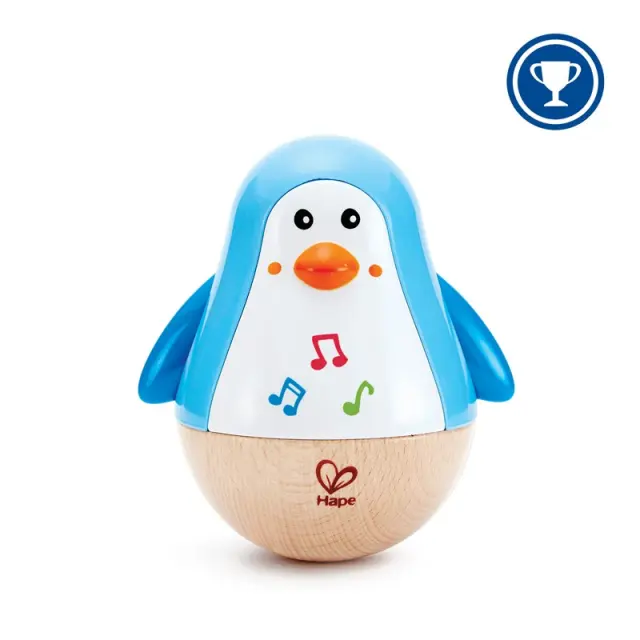 Hape Early Melodies Ξύλινος Πιγκουίνος Musical Wobbler