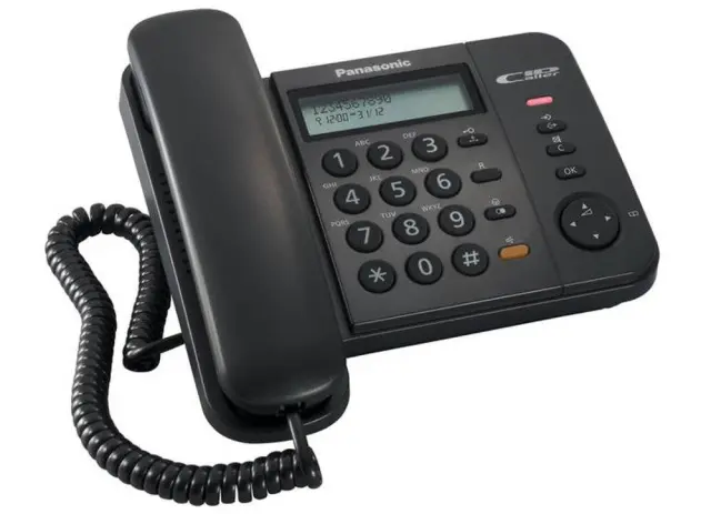 Panasonic KX-TS560EX2B Ενσύρματο Τηλέφωνο Γραφείου Μαύρο
