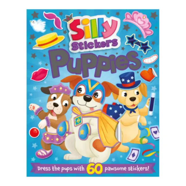 Βιβλίο με αυτοκόλλητα Silly Stickers: Puppies