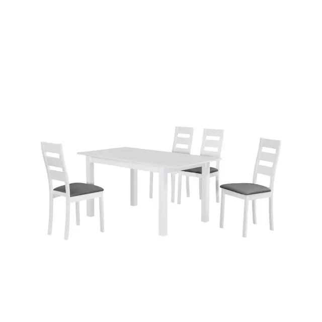 MILLER Σετ Άσπρο 120+30x80cm+4