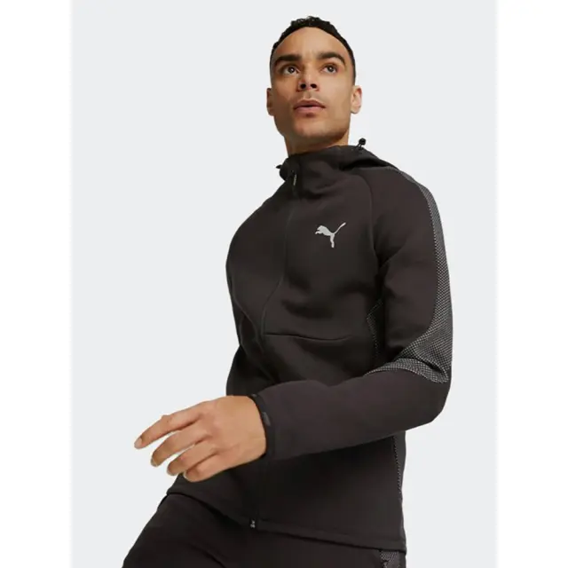 Puma Evostripe Full-Zip Hoodie (675930-01) - Μαύρο - S