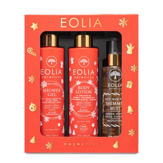 Gift box xmas μελομακάρονο (body lotion 250ml-shower gel 250ml-body mist 250ml)