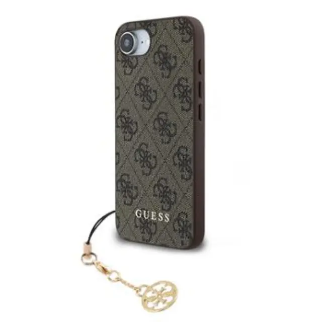Guess 4G Charm Case for iPhone 16e/17e Tone on Tone Brown