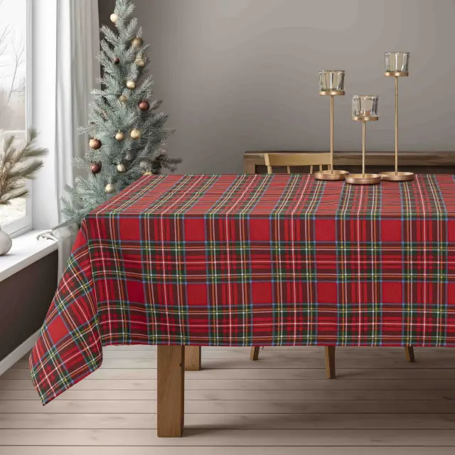 Beauty Home ΤΡΑΠΕΖΟΜΑΝΤΗΛΟ ΚΑΡΩ ΚΟΚΚΙΝΟ ΠΡΑΣΙΝΟ 135 x 220 cm 2