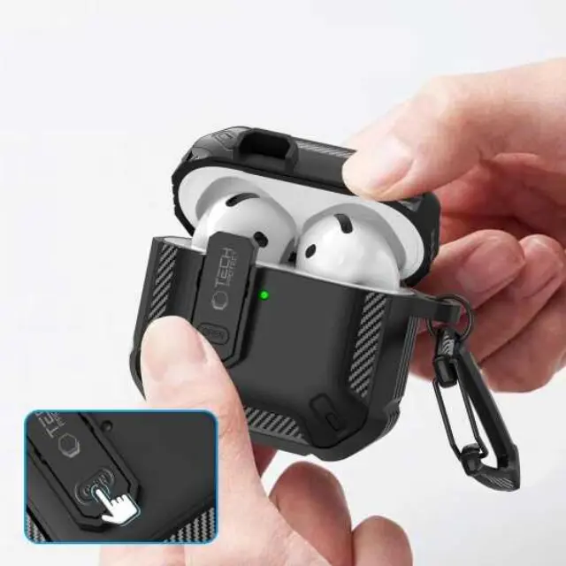Tech-protect Carbonox Apple Airpods 4 / 5 Black 2