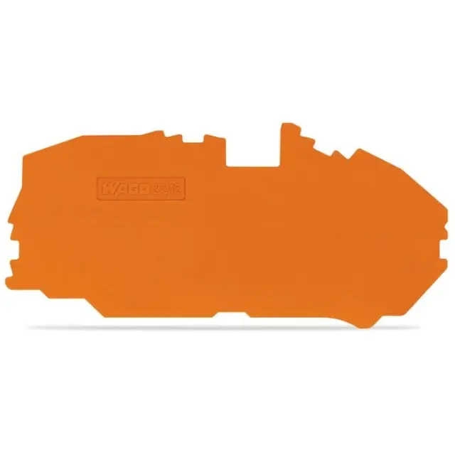 End and intermediate plate 1 mm thick orange