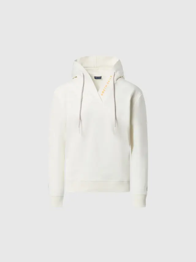 North Sails - Γυναικεία Μπλούζα φούτερ V-neck 091177-000-0105 Λευκό 2