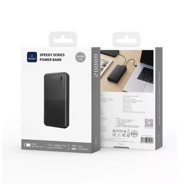 WIWU Speedy Series Power Bank 2A 10000mAh Black P067