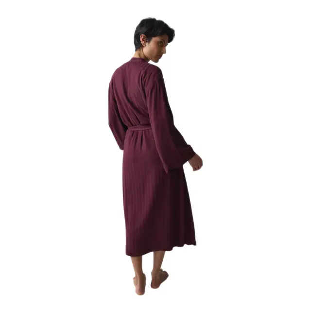 Triumph Γυναικεία Ρόμπα Amourette Jacquard Long, Χρώμα Claret 2