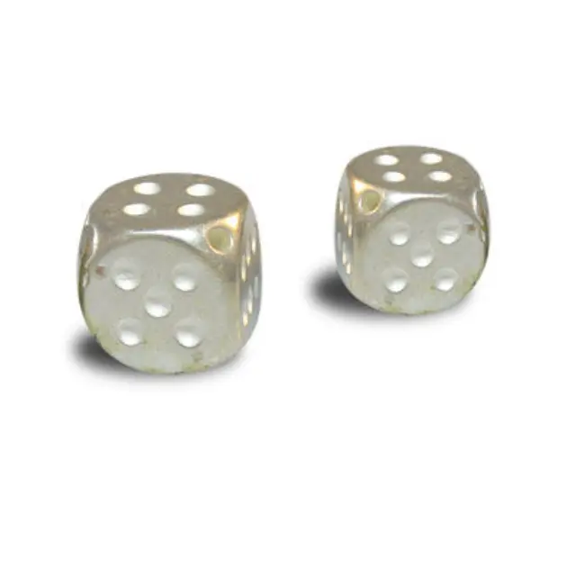 Επιμεταλλωμένη Χάντρα Dice Br.Silver 10mm - 6τεμ