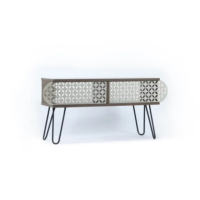 Έπιπλο Τηλεόρασης ILLIA No 1 Καρυδί/Μαύρο 106x30x48cm