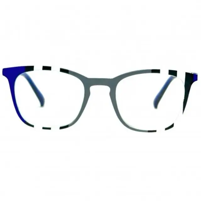 Frog Optical Γυαλιά Πρεσβυωπίας F310 σε Τετραχρωμία Μπλε-Λευκή-Μαύρη-Γκρι +2.75