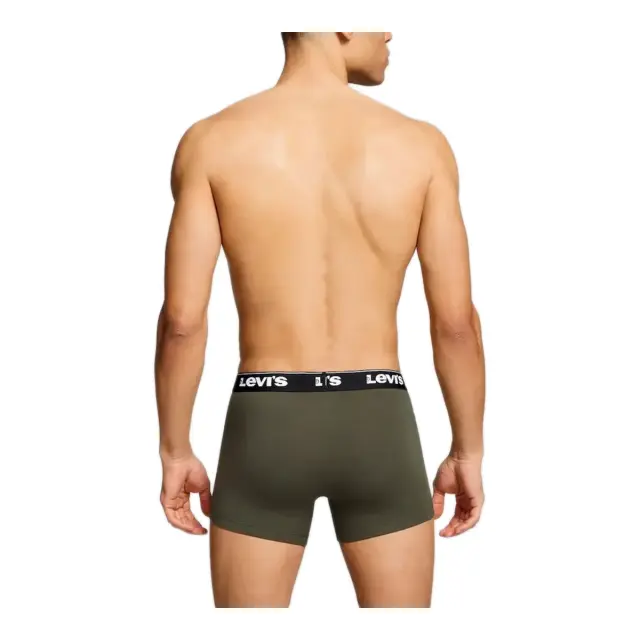 Levi's Ανδρικό Boxer Repeat Logo Brief - Τριπλό Πακέτο, Χρώμα Khaki Combo 3