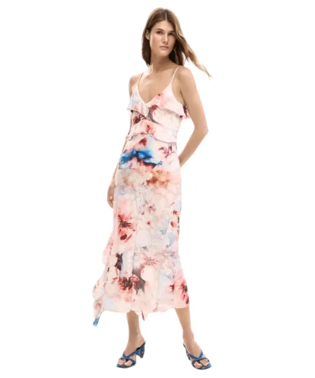 Desigual - Γυναικείο Φόρεμα Nora Pixelado 26SWVK35-3067 Ροζ 2
