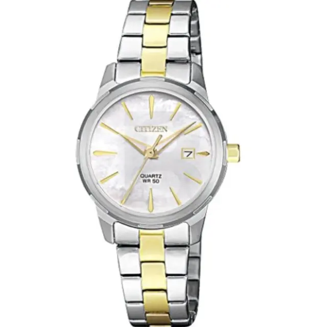 Citizen Elegance, Women's Watch, Silver / Gold Stainless Steel Bracelet EU6074-51D
