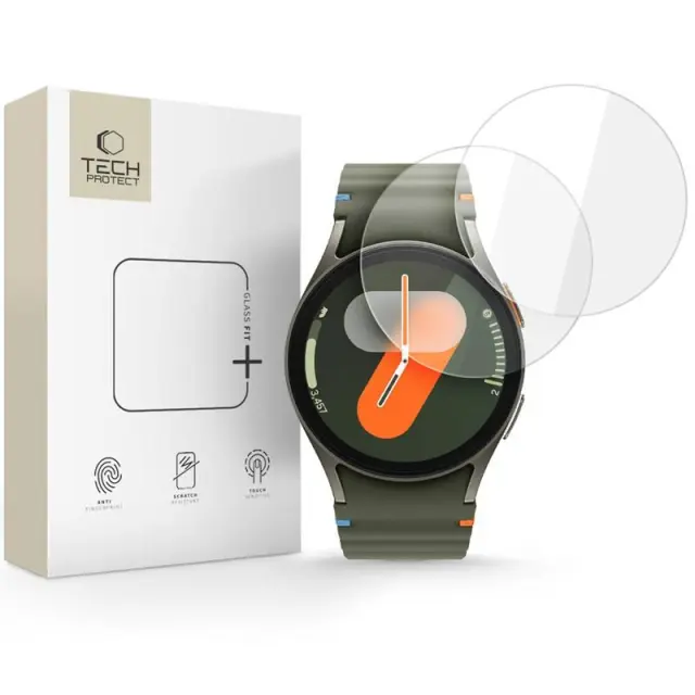 Tech-protect Glass Fit+ 2-pack Samsung Galaxy Watch 4 / 5 / 6 / 7 / Fe (40 Mm) Clear