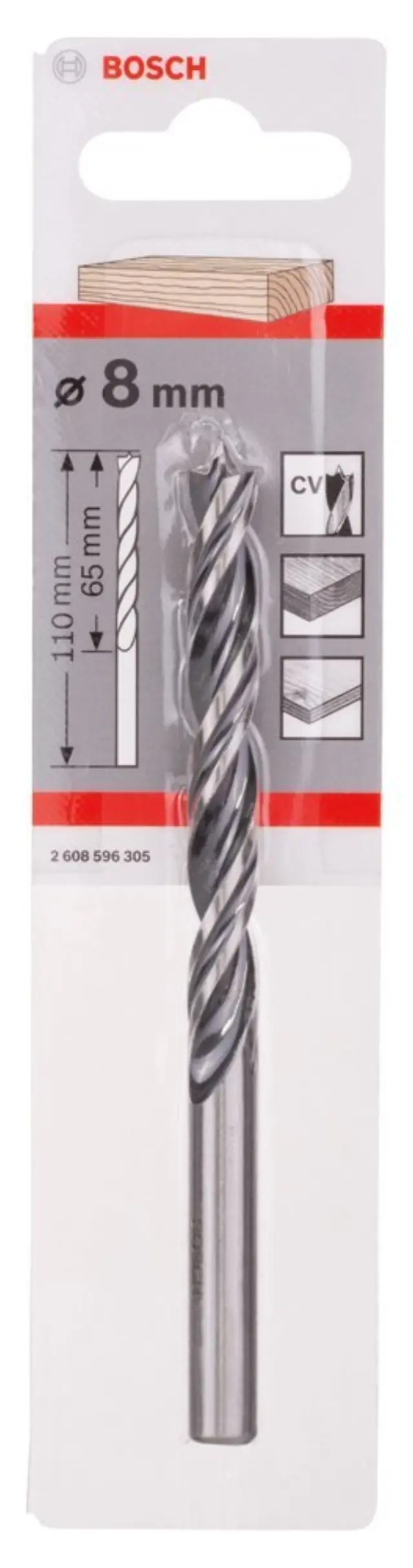 Τρυπάνι Ξύλου Bosch 2608596305 8x65x110mm