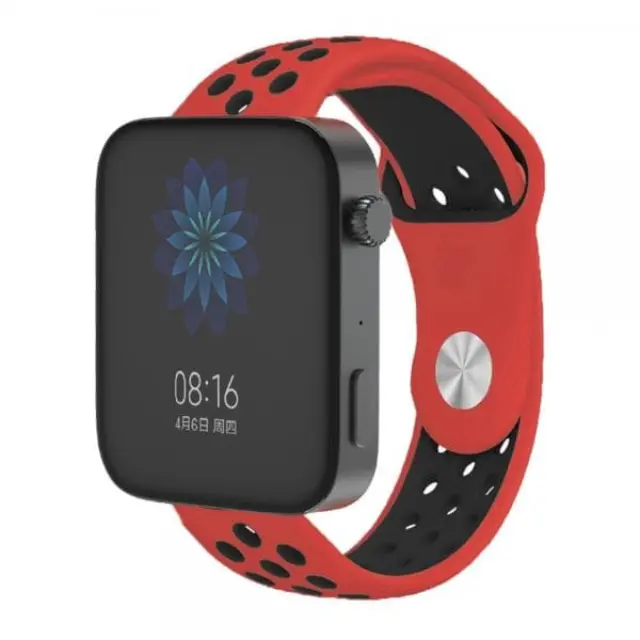 Silicone Λουράκι Quick Fit Για GARMIN Vivoactive 4S/Vivomove 3S/ FOSSIL GEN 4 Κατάλληλο Για Όλα Τα Ρολόγια 18mm - Μαύρο/ Κόκκινο OEM