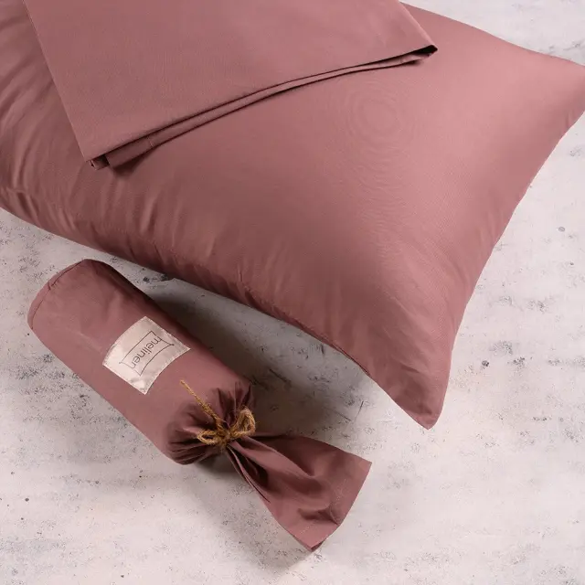 Μαξιλαροθήκες Ζεύγος 50x70 Urban Line Melinen AW23-24 100% βαμβακερό- Rose Brown