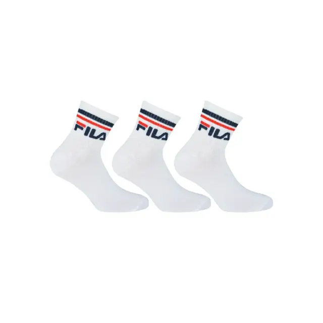 FILA Unisex Κάλτσες Urban Quarter Plain - 3 Ζεύγη, Χρώμα Λευκό