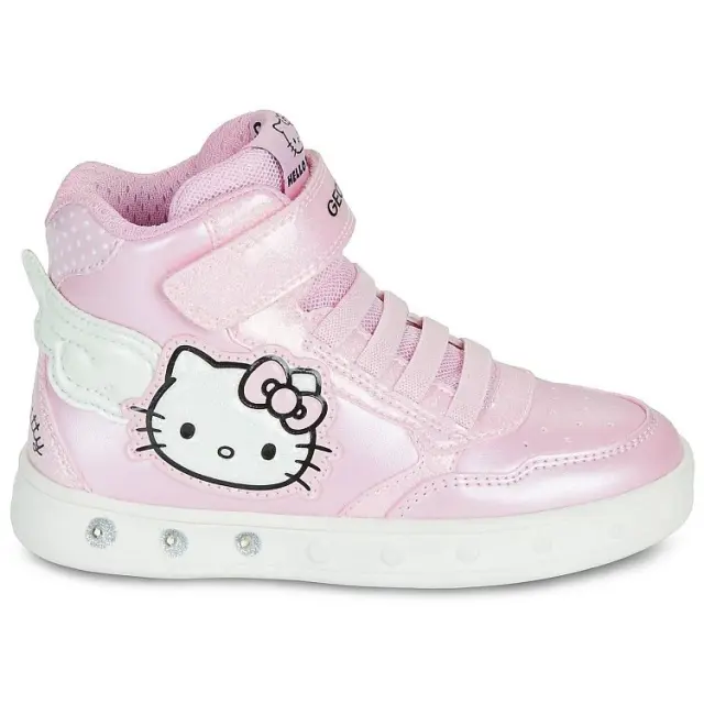 Παιδικό Παπούτσι για Κορίτσι Geox J Skylin Girl x Hello Kitty Lights (Μεγέθη 24-33) ΡΟΖ