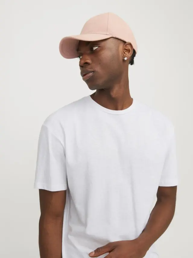 JPRCC SOFT LINEN BLEND SS TEE bright white 2