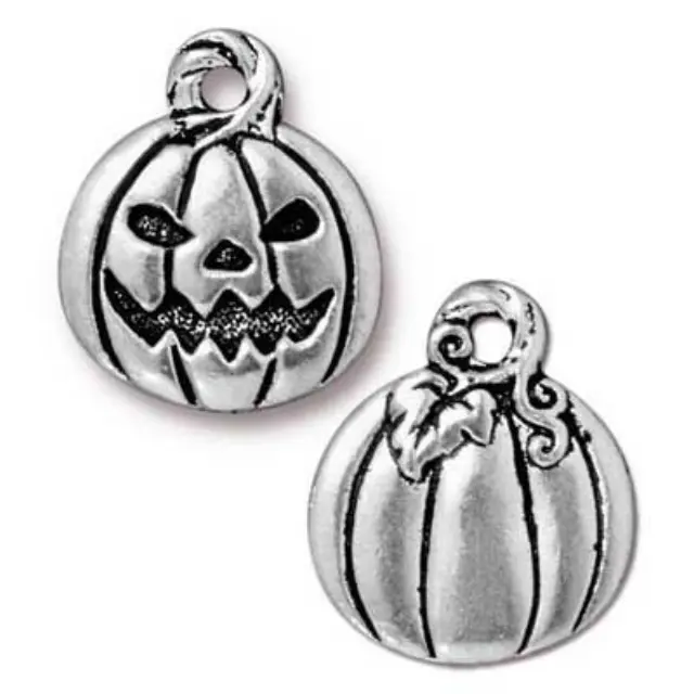 Διακοσμητικό Χυτό Pewter - Κολοκύθα Jack o Lantern - Ant.Silver - 1τεμ
