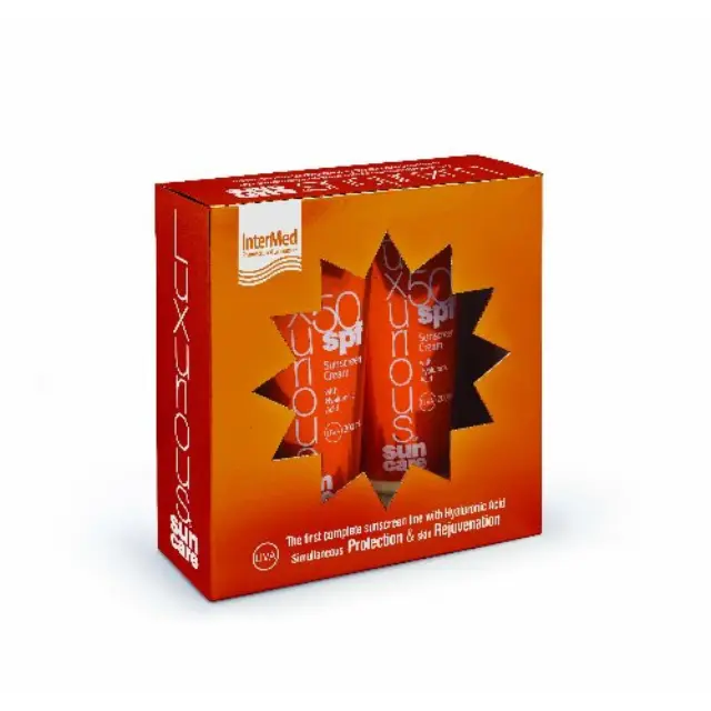Intermed Luxurious Sun Care Pack Σετ με Αντηλιακή Κρέμα Προσώπου SPF50, 75ml + Αντηλιακό Γαλάκτωμα Σώματος SPF50, 200ml 2