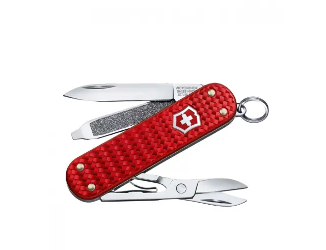 Ελβετικός Σουγιάς Victorinox Classic SD Precious Alox με 5 λειτουργίες και μήκος 5.8cm - Iconic Red0.6221.401G