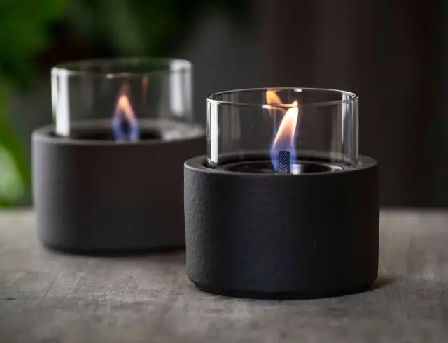Επιτραπέζια Εστία Φωτιάς Lotus 12 Tenderflame με διάρκεια καύσης 9 - 10 ώρες, χωρητικότητα δεξαμενής 300ml και διαστάσεις 13x17.5cm - Black TF-0440001