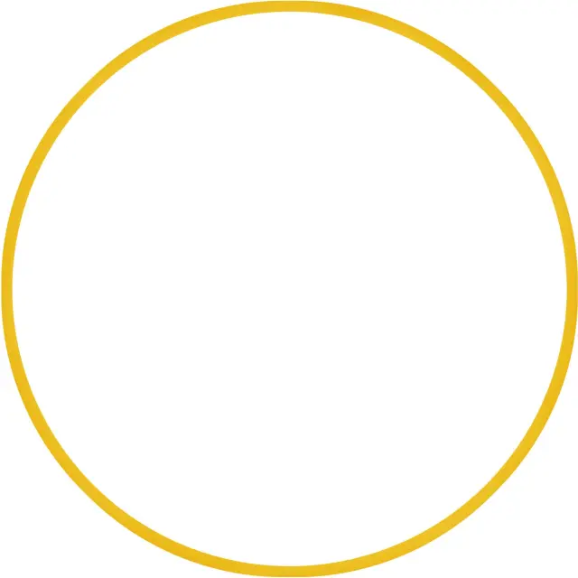 AMILA Χούλα-Χουπ HQ 60cm - Φ19mm - 230gr, Κίτρινο (98806)