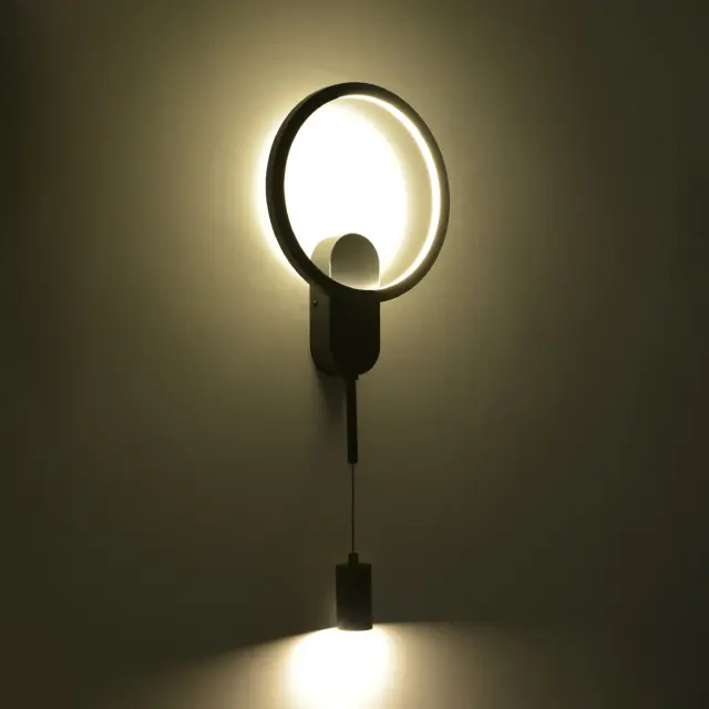 ΕΠΙΤΟΙΧΙΟ ΦΩΤΙΣΤΙΚΟ LED ACA KY011BFBK LOOP ΑΜΜΩΔΕΣ ΜΑΥΡΟ ΑΛΟΥΜΙΝΙΟ + ΣΙΛΙΚΟΝΗ 15W 2800K-3200K-4000K 480 LM IP20 250MM / KY011BFBK 2