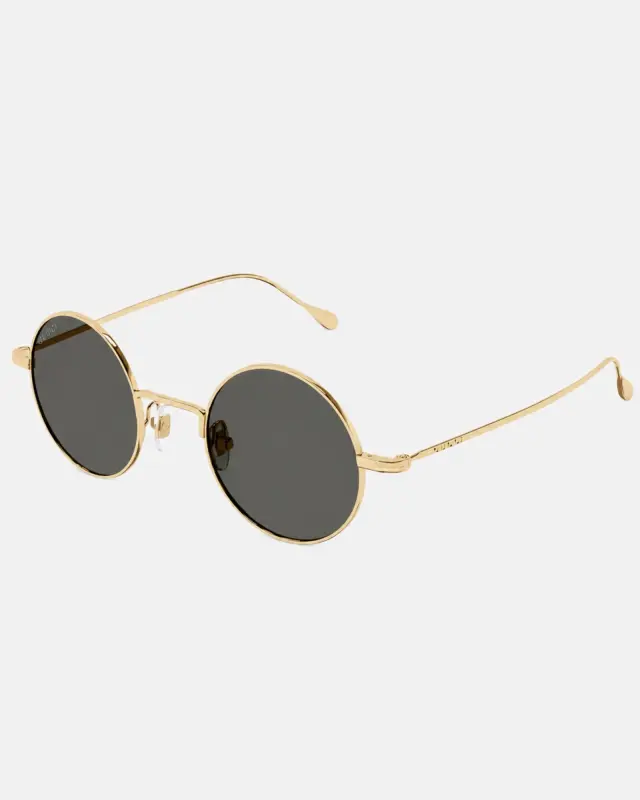Gucci GG1649S 007 Γυαλιά Ηλίου Στρογγυλά Μεταλλικά Χρυσά με Γκρι Φακούς - 44 mm