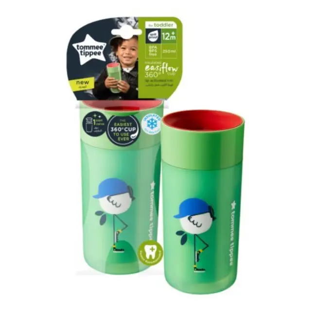 Tommee Tippee Easiflow 360° Κύπελλο (12+ μηνών) - Πράσινο 250ml
