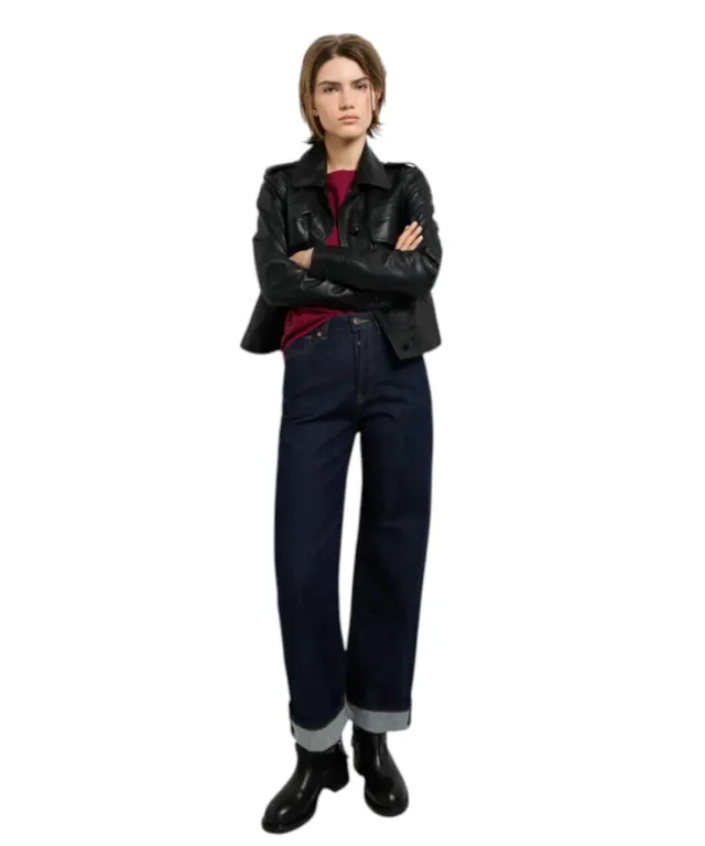 Pepe Jeans - Γυναικείο Τζιν Παντελόνι Lexa High Rise Straight Fit PL20473186-000 Μπλε Σκούρο 2