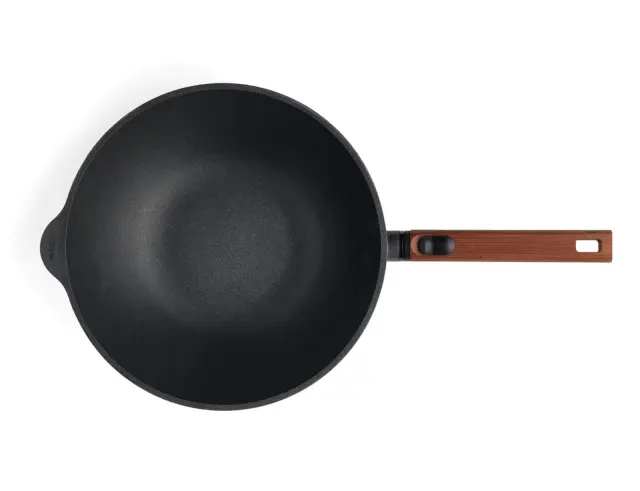 Τηγάνι Wok Woll Eco Logic QXR με αντικολλητική επίστρωση, ξύλινη αποσπώμενη λαβή και διάμετρο 30cm11030WLCI-Q 3
