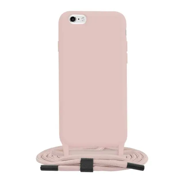 Techsuit® Crossbody Προστατευτική Θήκη με Κορδόνι για το Λαιμό για iPhone 6/6s - Pink
