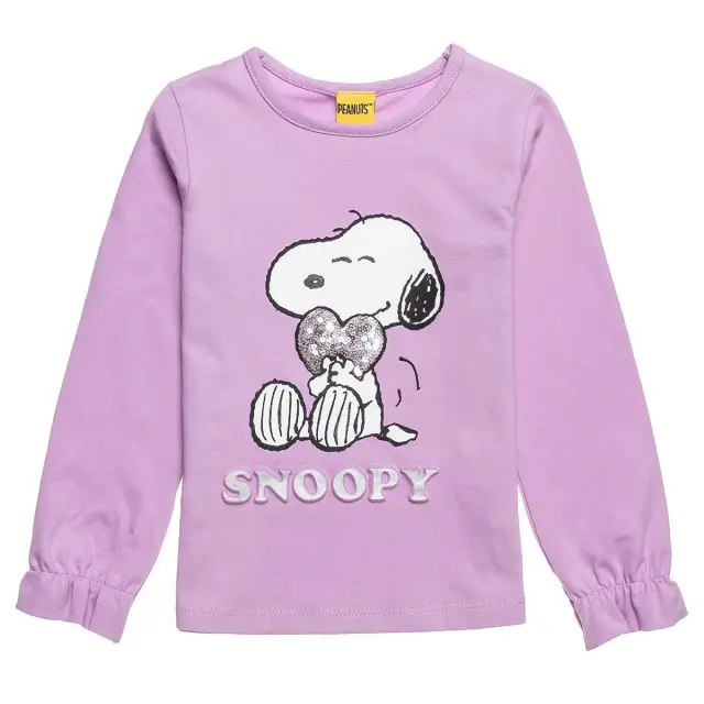Μπλούζα Snoopy με παγιέτες και ανάγλυφα στοιχεία