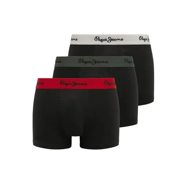 Pepe Jeans Ανδρικό Boxer Merlin Short Trunk - Τριπλό Πακέτο, Χρώμα Μαύρο - S